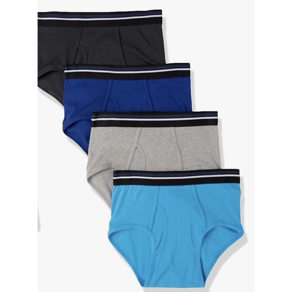 Amazon Essentials Men’s Cotton Briefs 4 Pack XL Tag Free Breathable Underwear